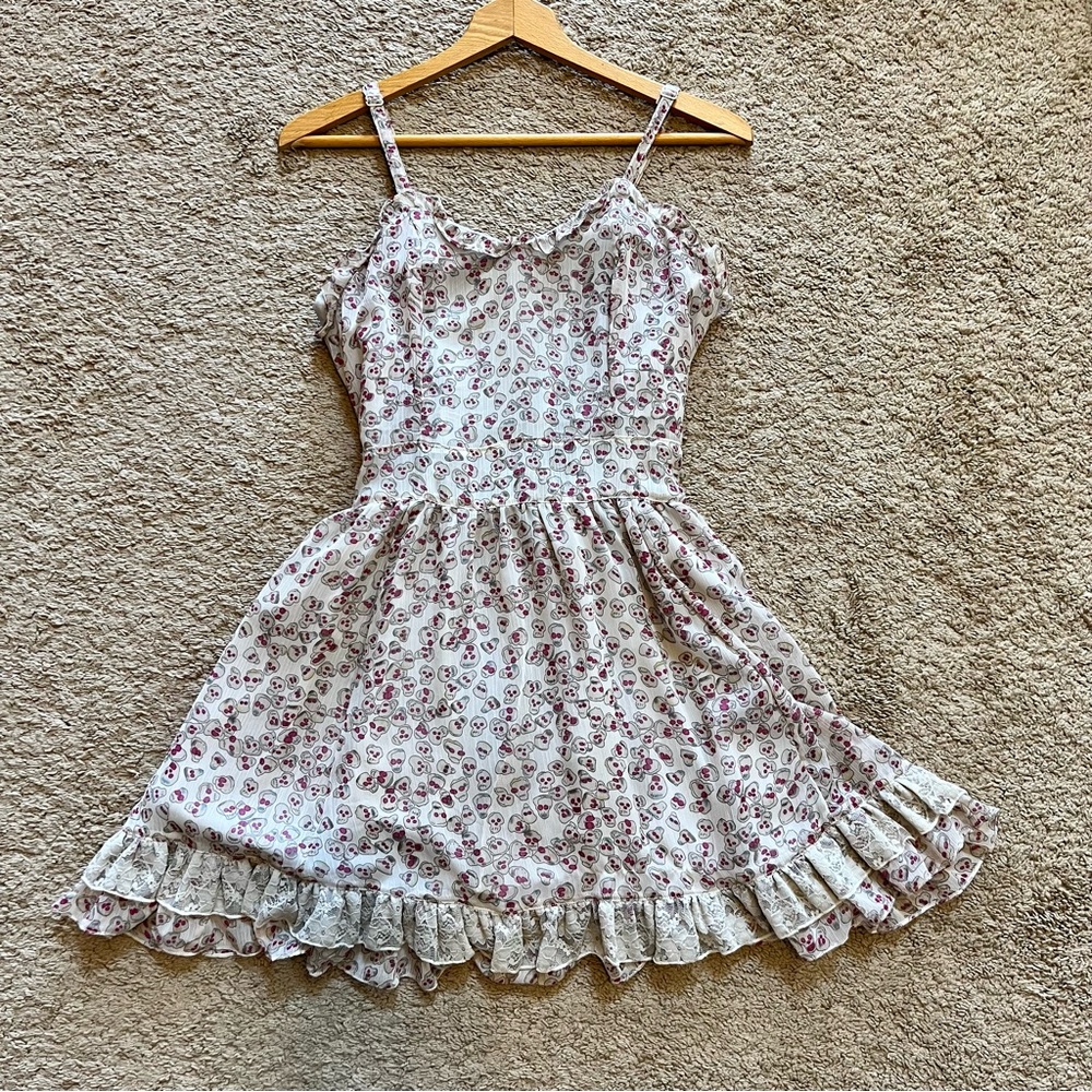 Tripp NYC Skull Print Dress Large